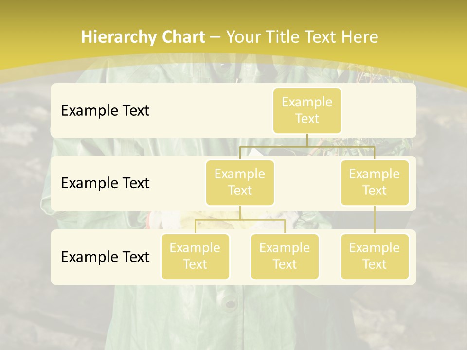 White Holding Green PowerPoint Template