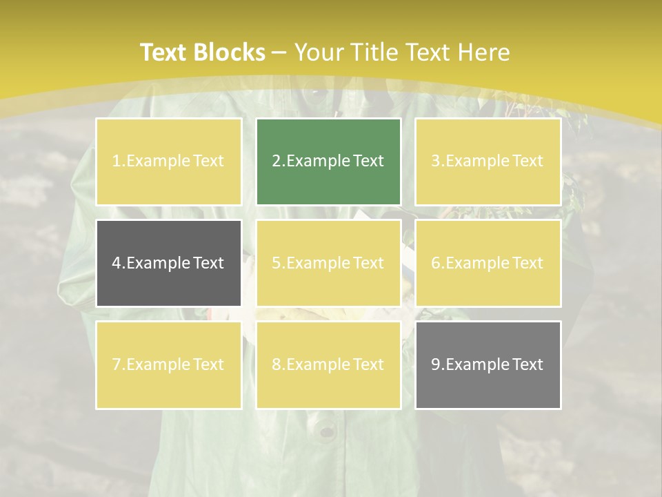 White Holding Green PowerPoint Template