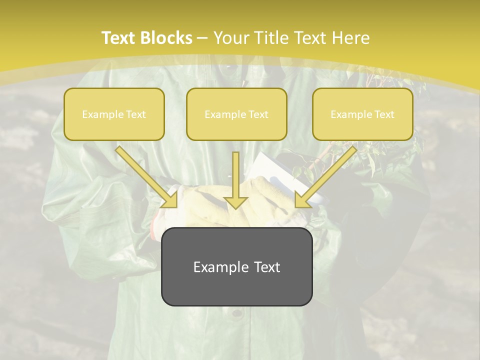 White Holding Green PowerPoint Template