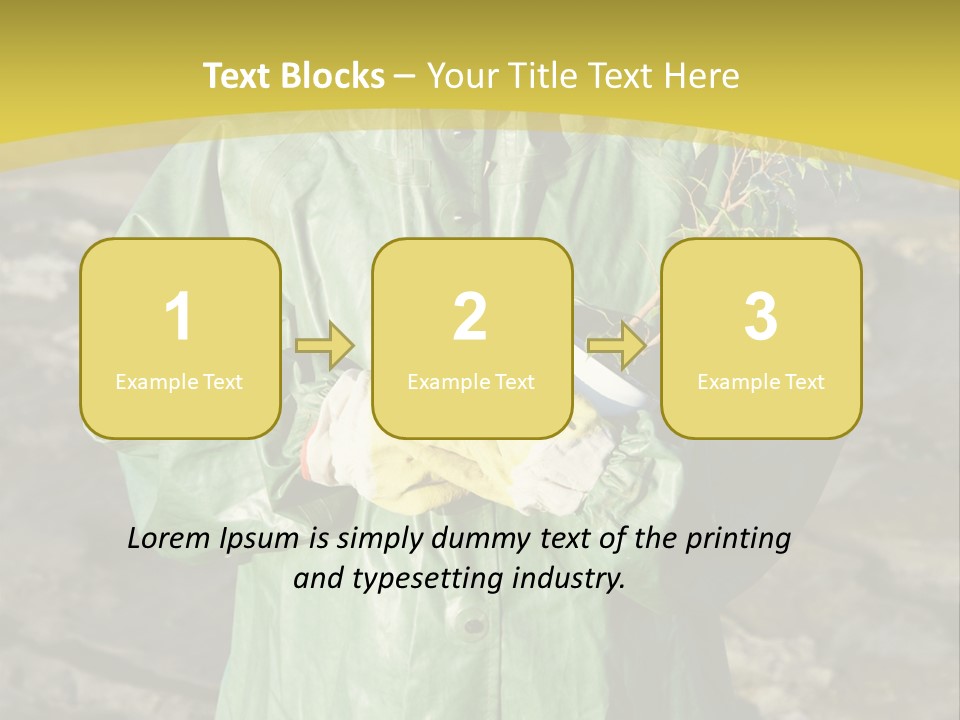 White Holding Green PowerPoint Template