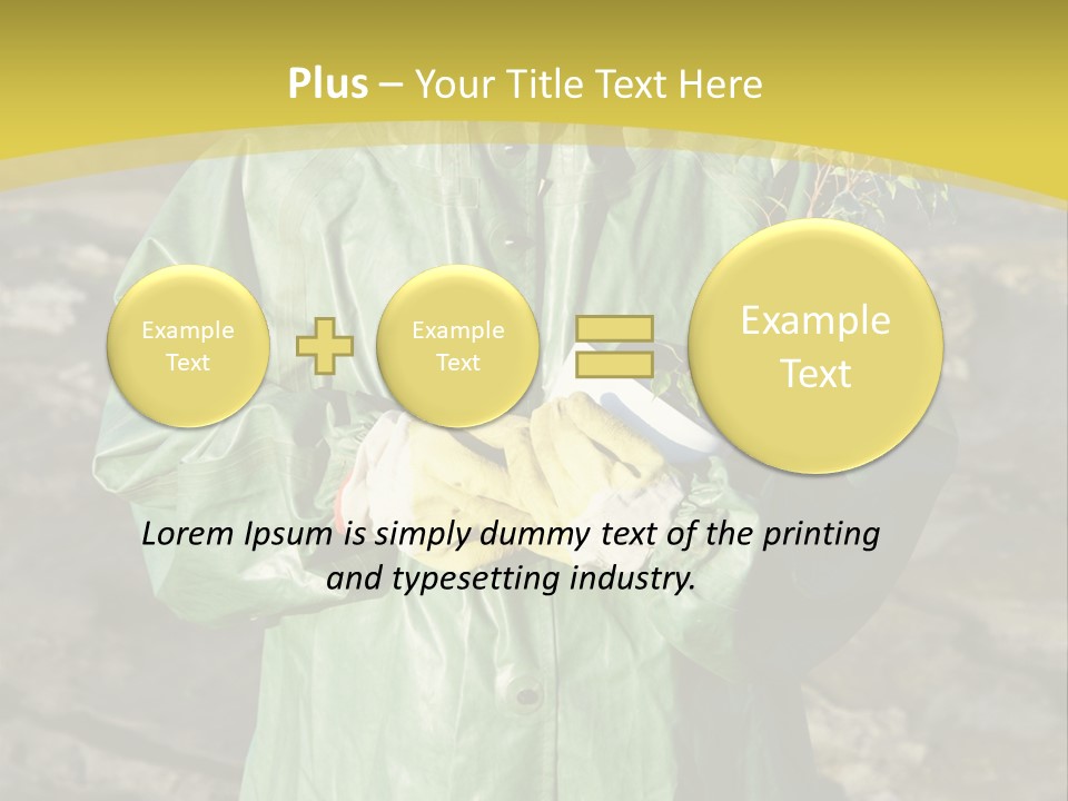 White Holding Green PowerPoint Template