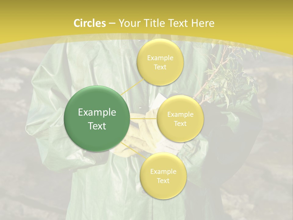 White Holding Green PowerPoint Template