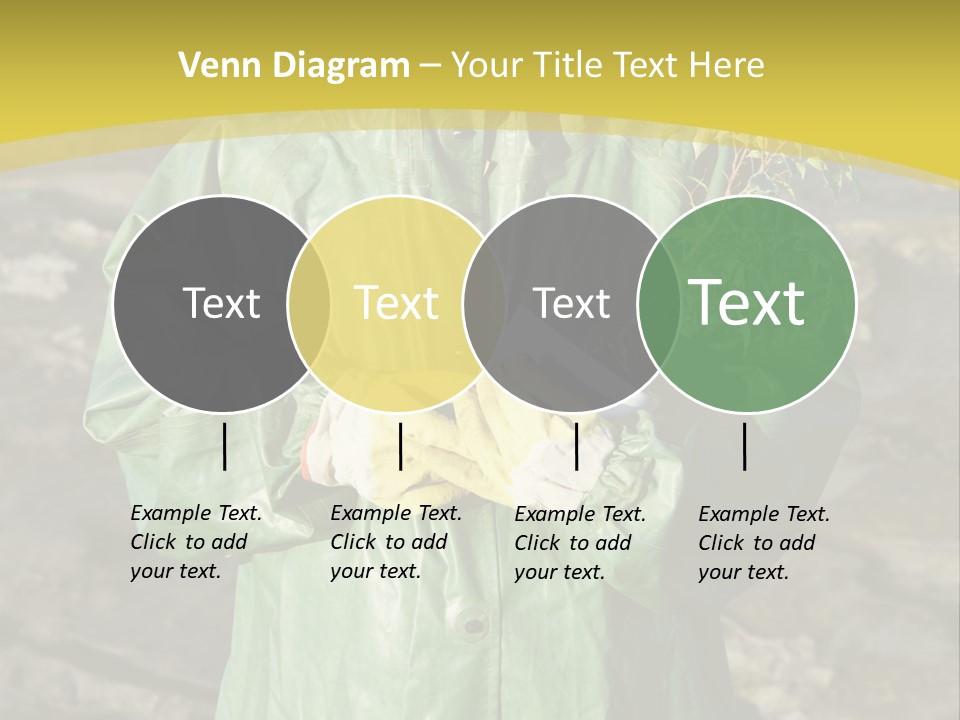 White Holding Green PowerPoint Template