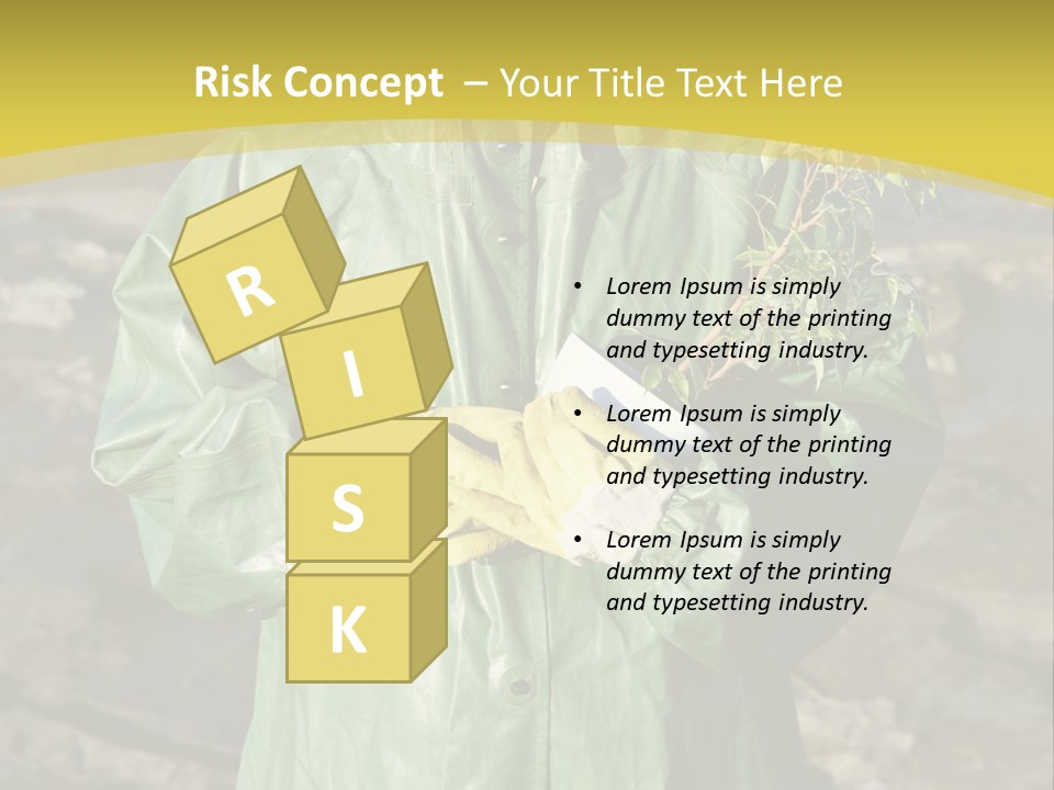 White Holding Green PowerPoint Template