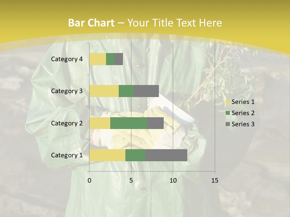 White Holding Green PowerPoint Template