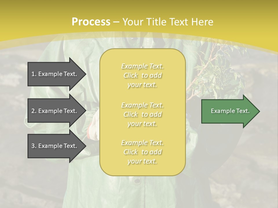 White Holding Green PowerPoint Template