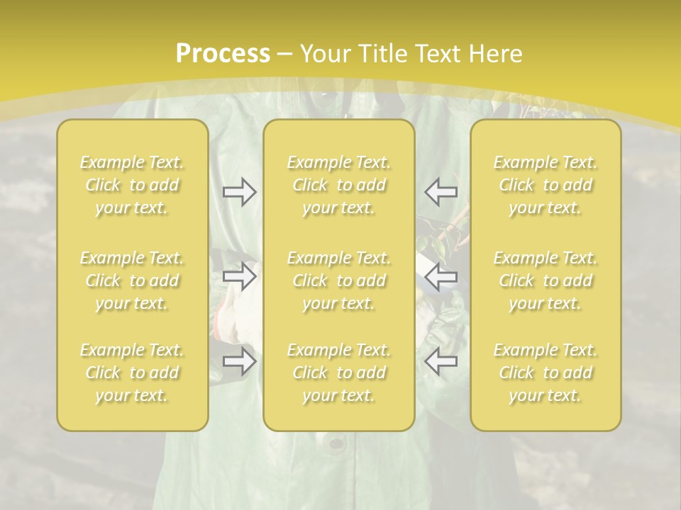 White Holding Green PowerPoint Template