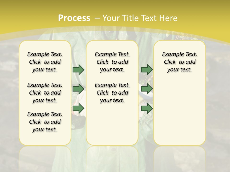 White Holding Green PowerPoint Template