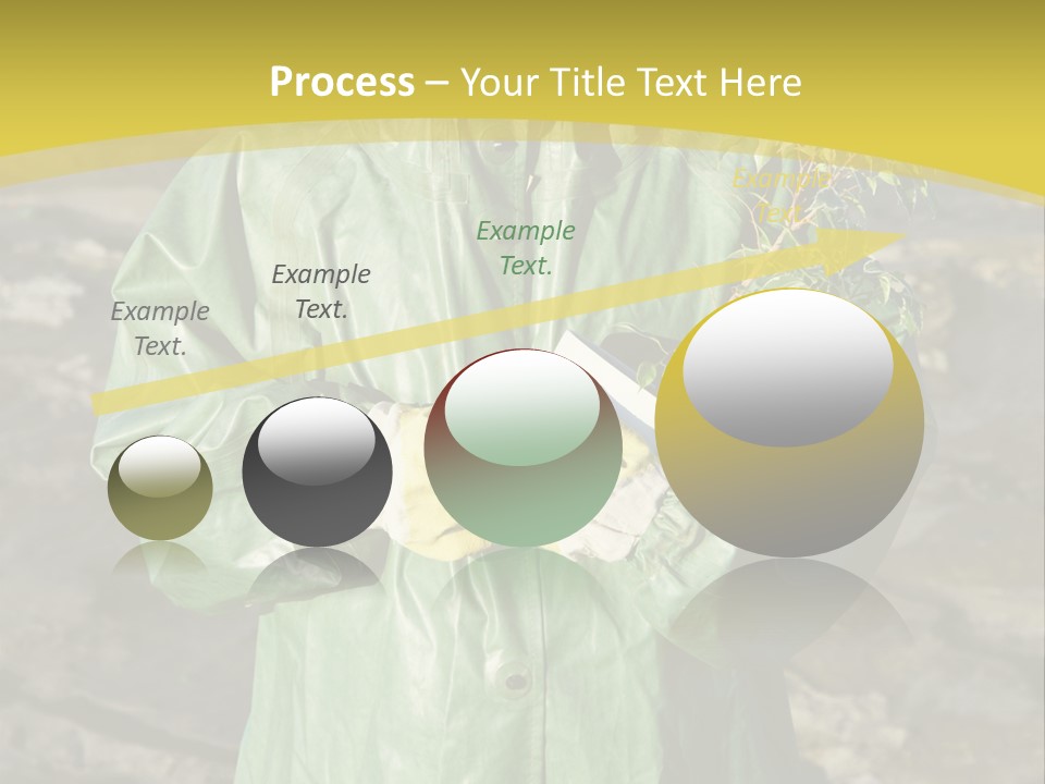 White Holding Green PowerPoint Template