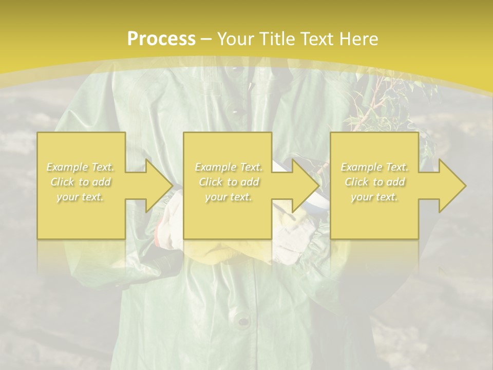 White Holding Green PowerPoint Template