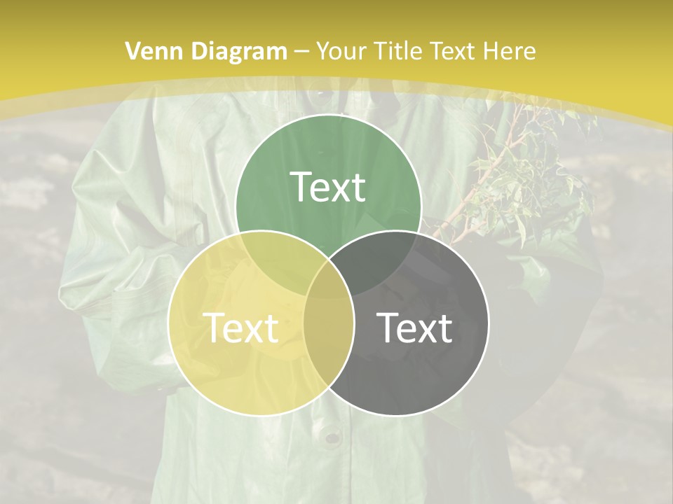 White Holding Green PowerPoint Template