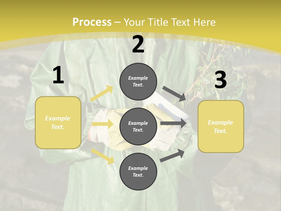 White Holding Green PowerPoint Template