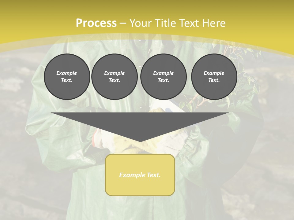 White Holding Green PowerPoint Template
