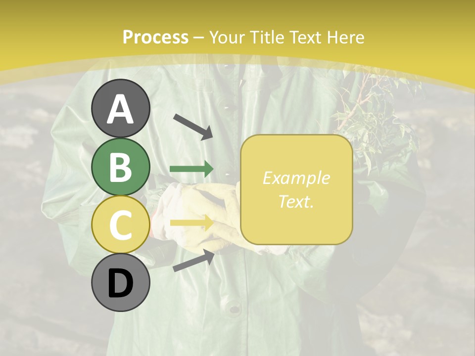 White Holding Green PowerPoint Template