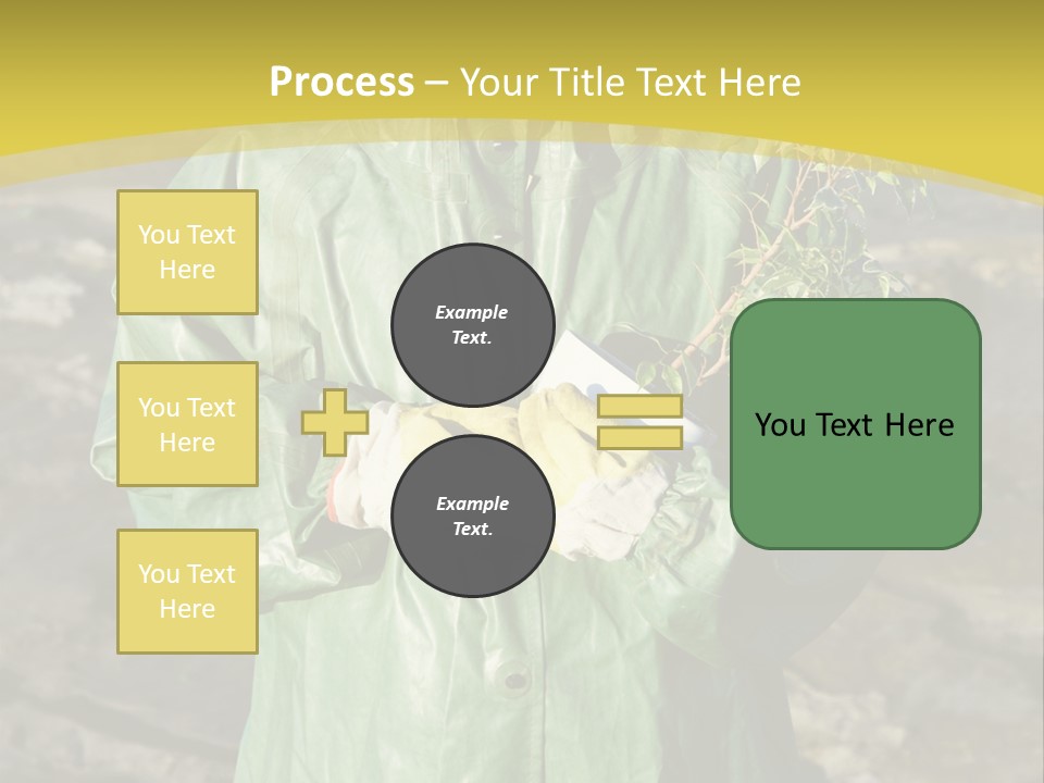 White Holding Green PowerPoint Template