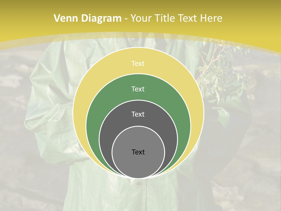 White Holding Green PowerPoint Template