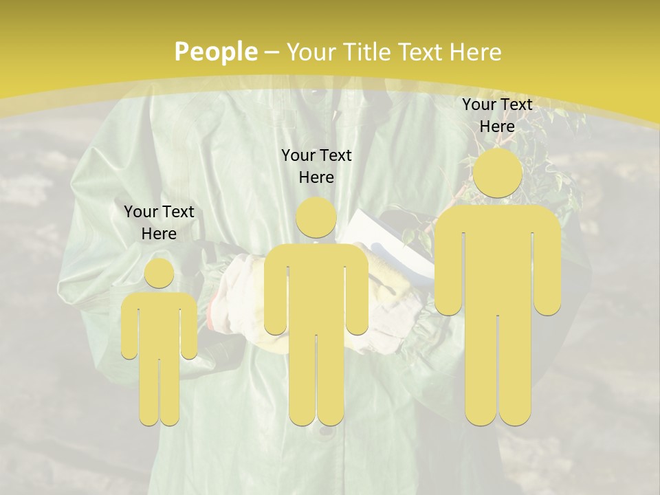 White Holding Green PowerPoint Template