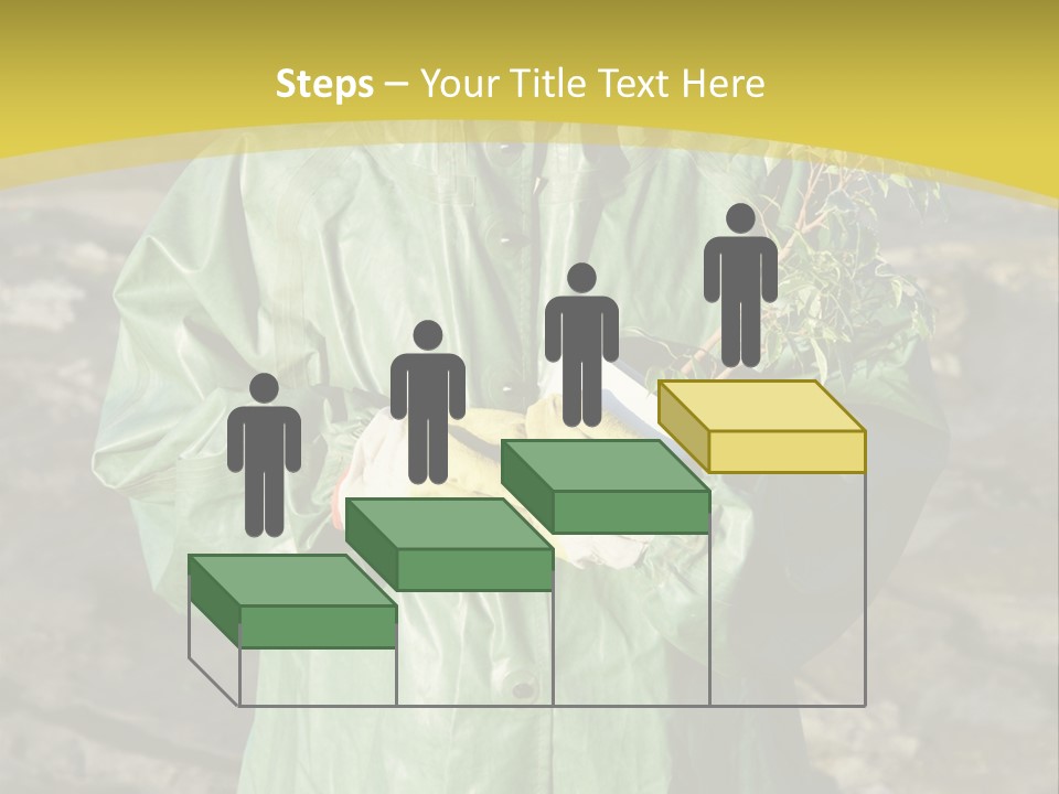 White Holding Green PowerPoint Template