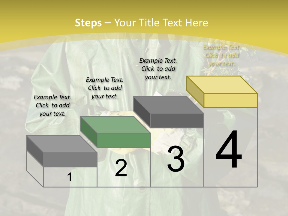 White Holding Green PowerPoint Template