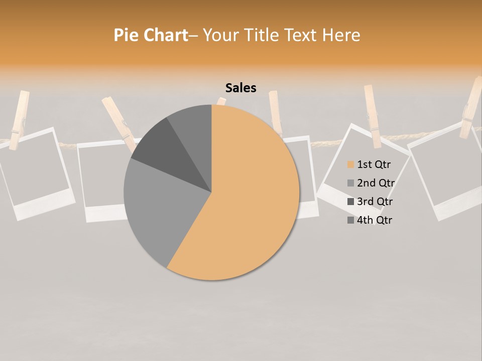 Frames Corkboard Orange PowerPoint Template