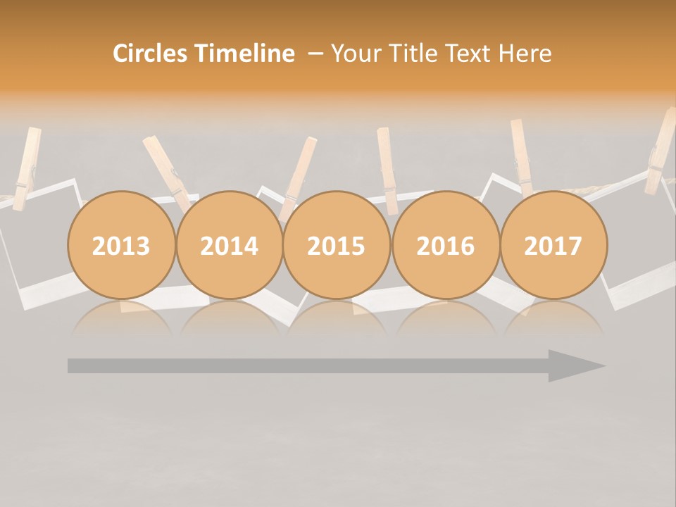 Frames Corkboard Orange PowerPoint Template