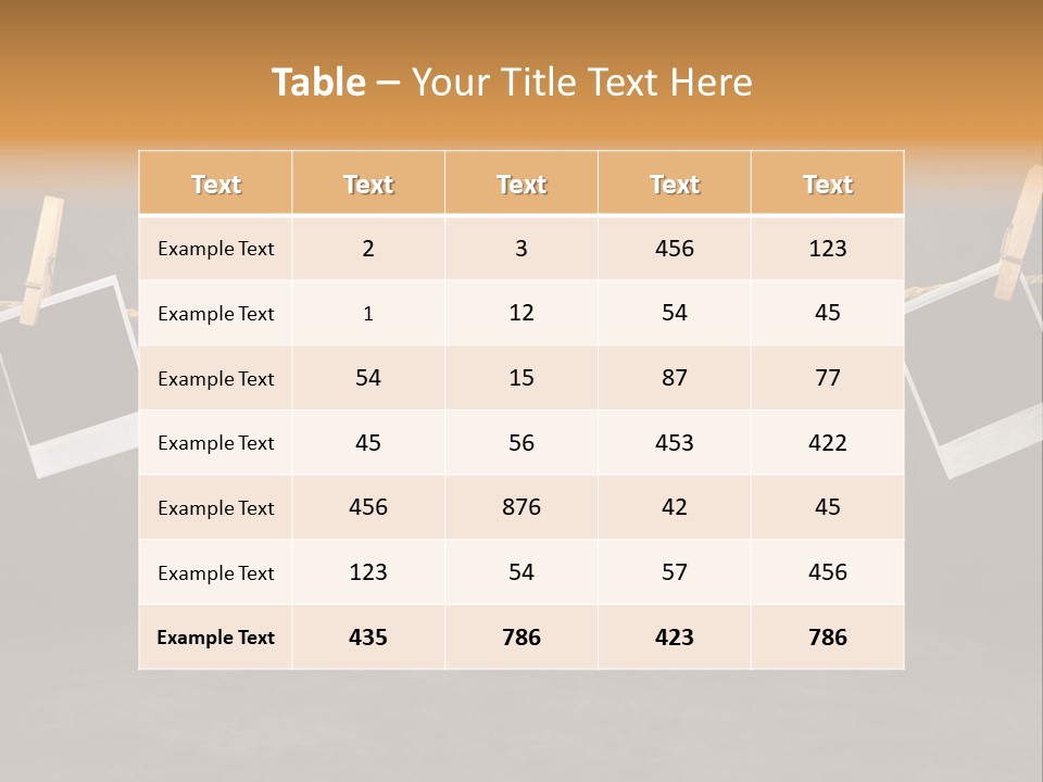 Frames Corkboard Orange PowerPoint Template