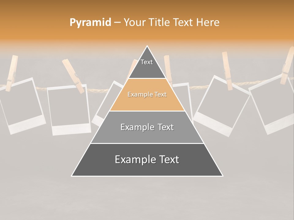 Frames Corkboard Orange PowerPoint Template