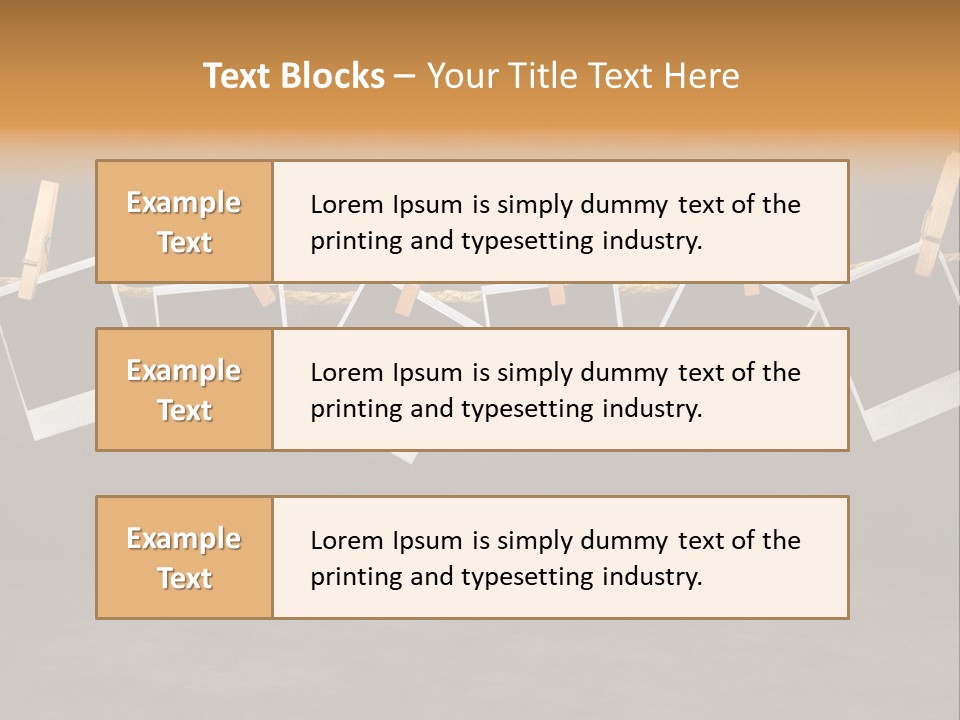 Frames Corkboard Orange PowerPoint Template