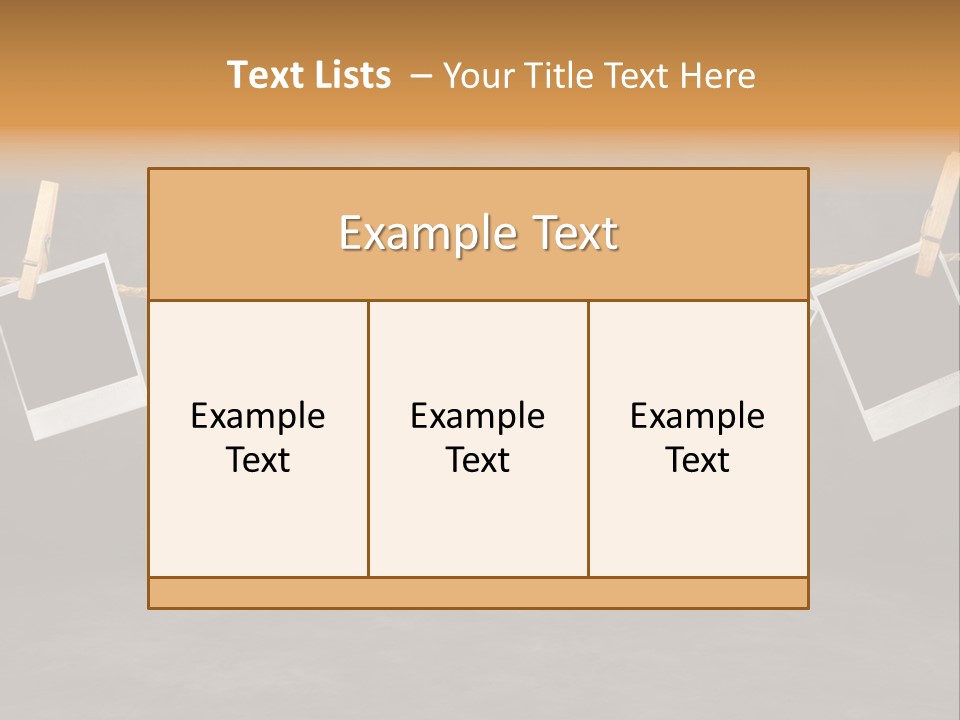 Frames Corkboard Orange PowerPoint Template