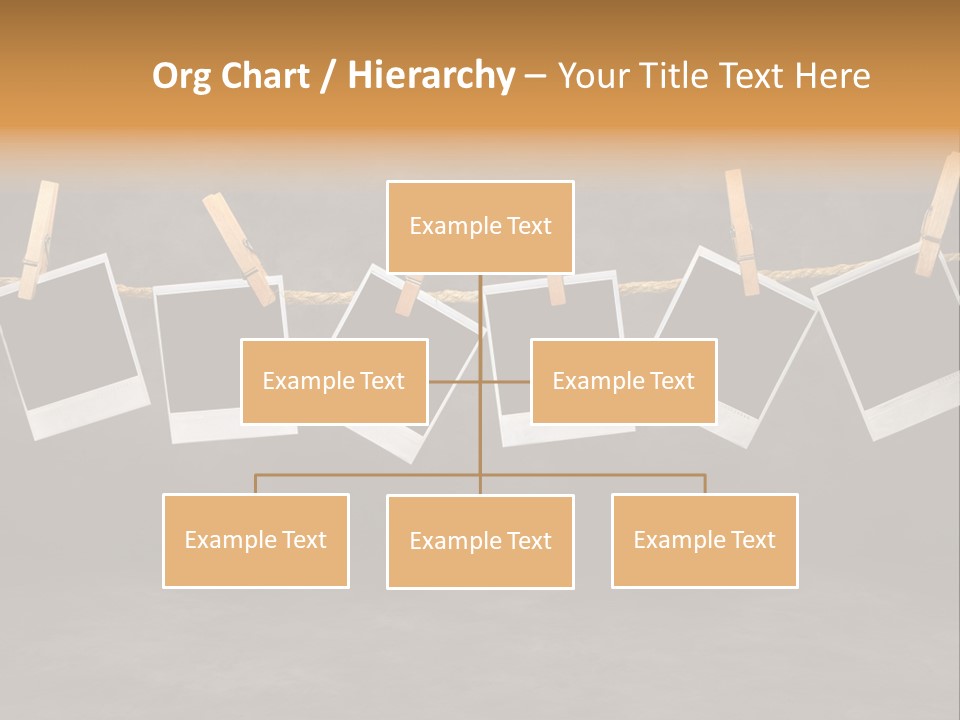 Frames Corkboard Orange PowerPoint Template