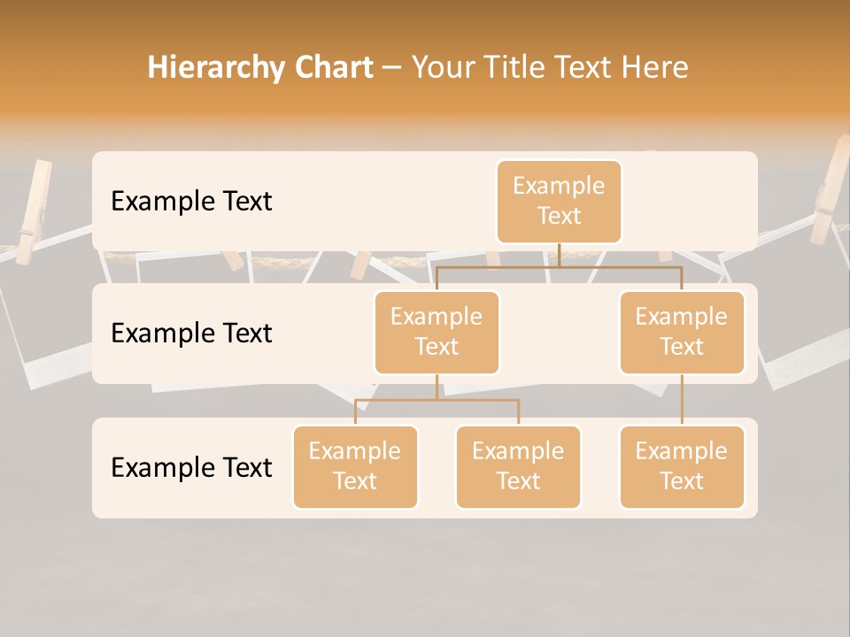 Frames Corkboard Orange PowerPoint Template