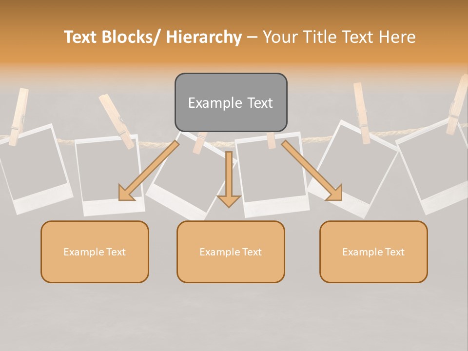 Frames Corkboard Orange PowerPoint Template