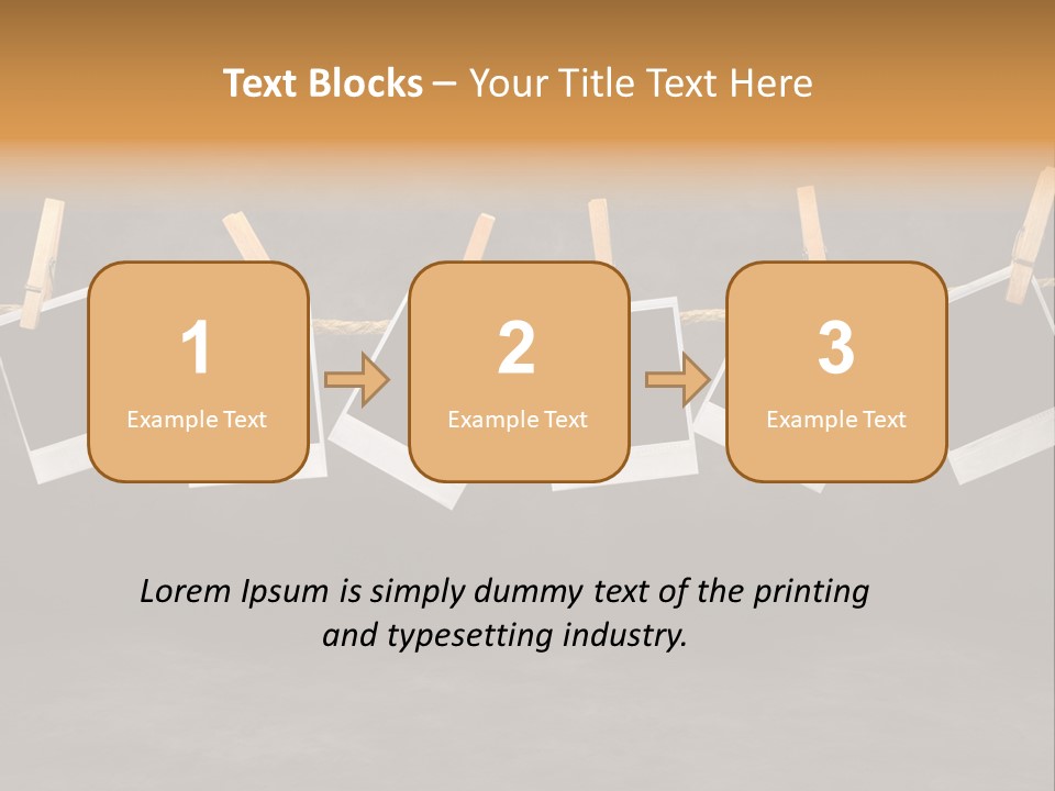 Frames Corkboard Orange PowerPoint Template