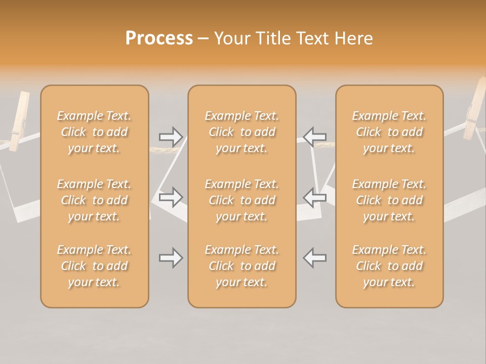 Frames Corkboard Orange PowerPoint Template