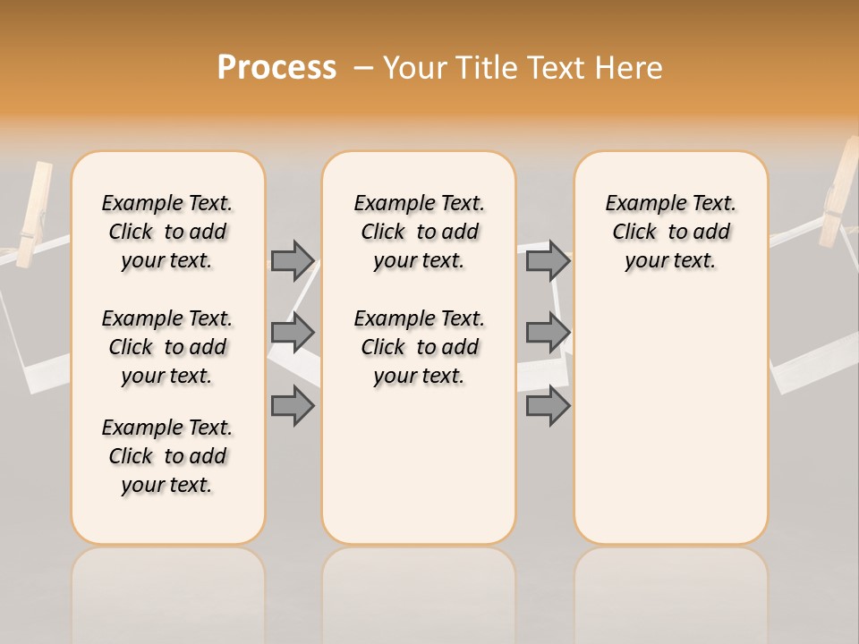 Frames Corkboard Orange PowerPoint Template