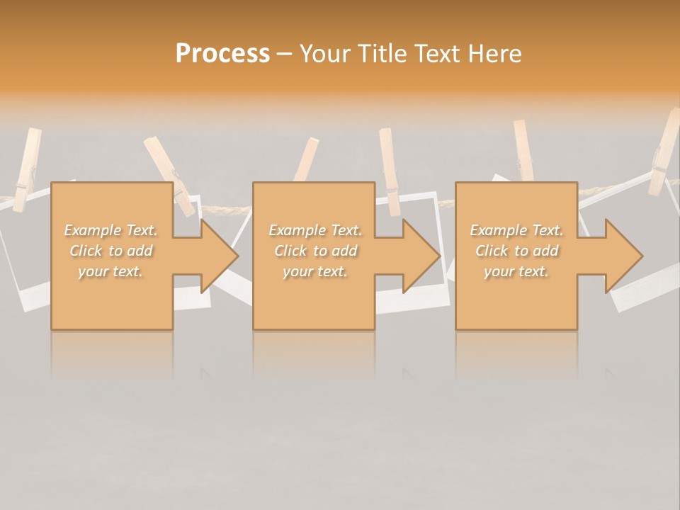 Frames Corkboard Orange PowerPoint Template