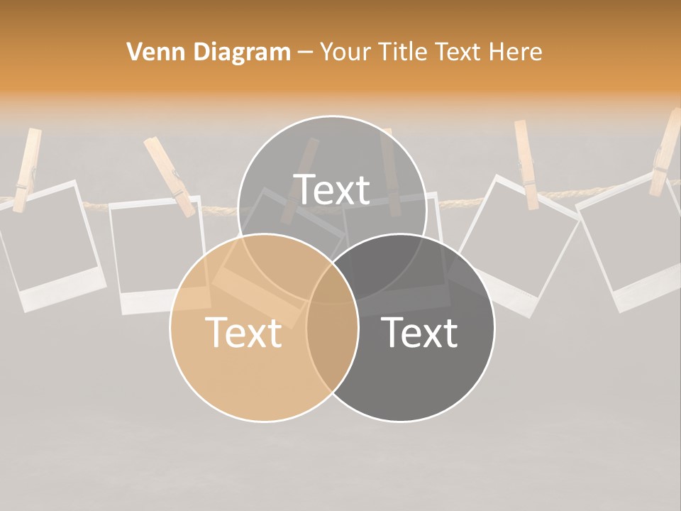 Frames Corkboard Orange PowerPoint Template