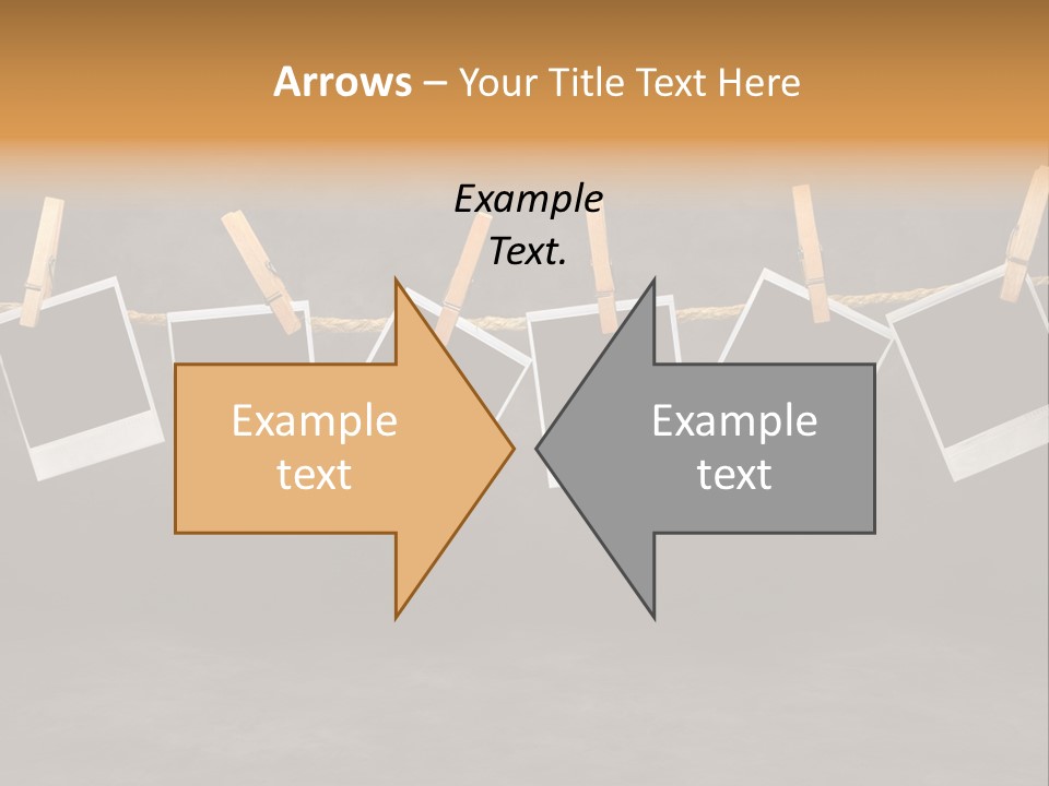 Frames Corkboard Orange PowerPoint Template