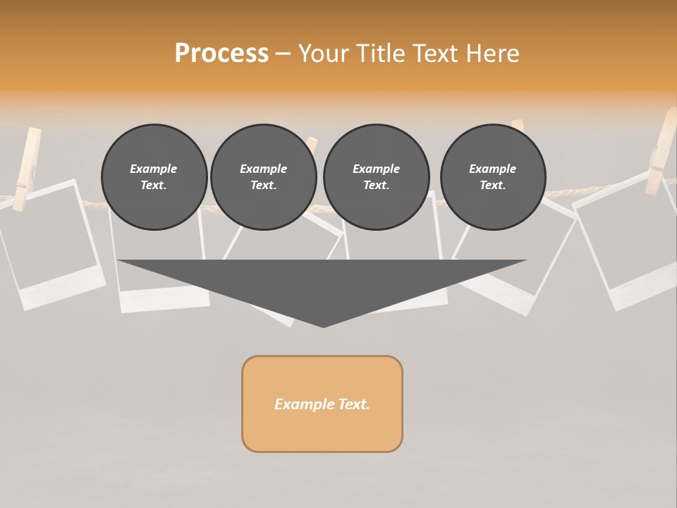 Frames Corkboard Orange PowerPoint Template