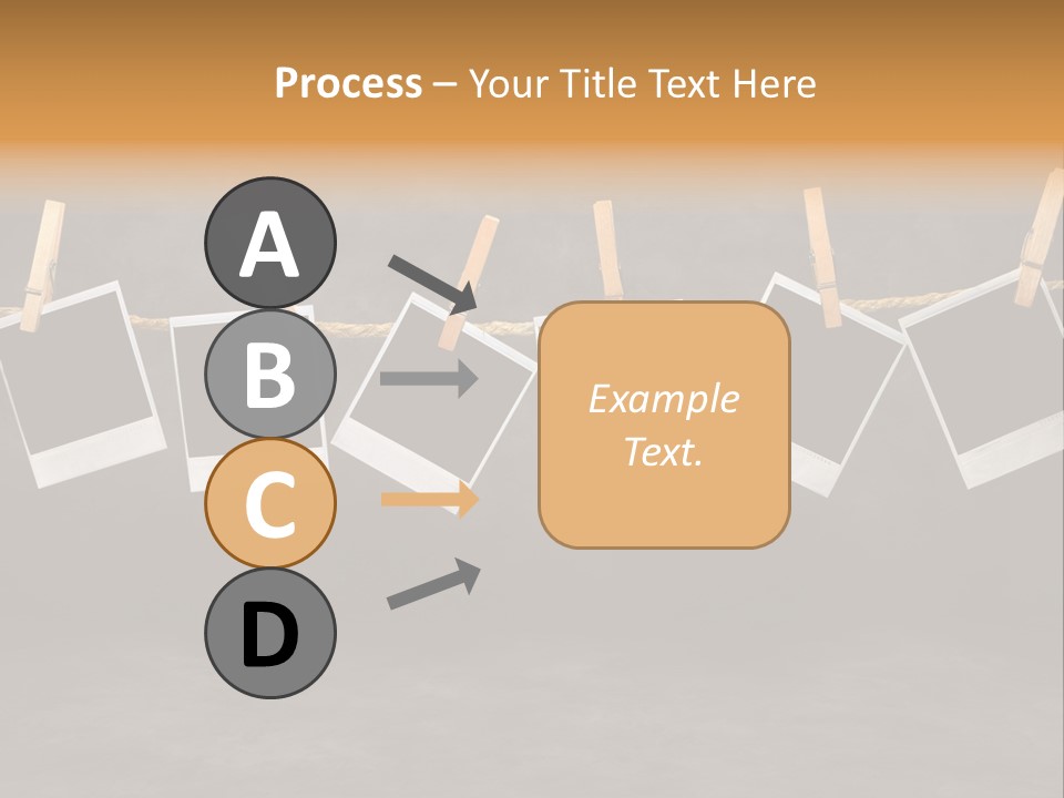 Frames Corkboard Orange PowerPoint Template