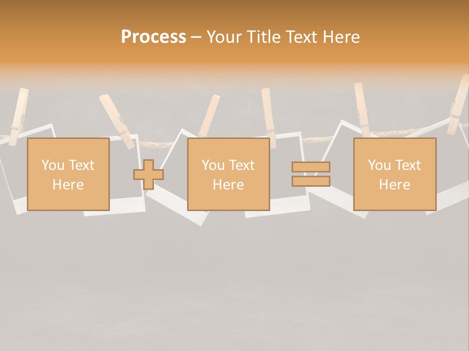 Frames Corkboard Orange PowerPoint Template