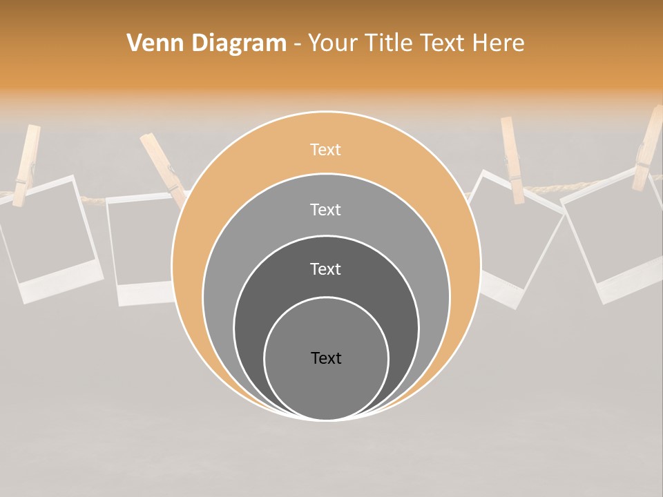 Frames Corkboard Orange PowerPoint Template
