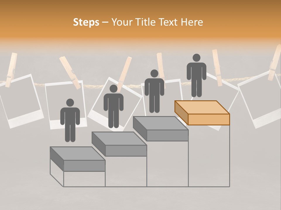 Frames Corkboard Orange PowerPoint Template