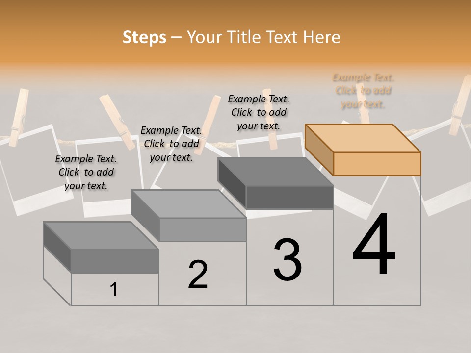 Frames Corkboard Orange PowerPoint Template