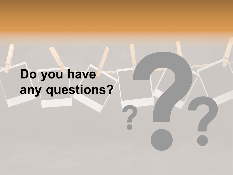 Frames Corkboard Orange PowerPoint Template