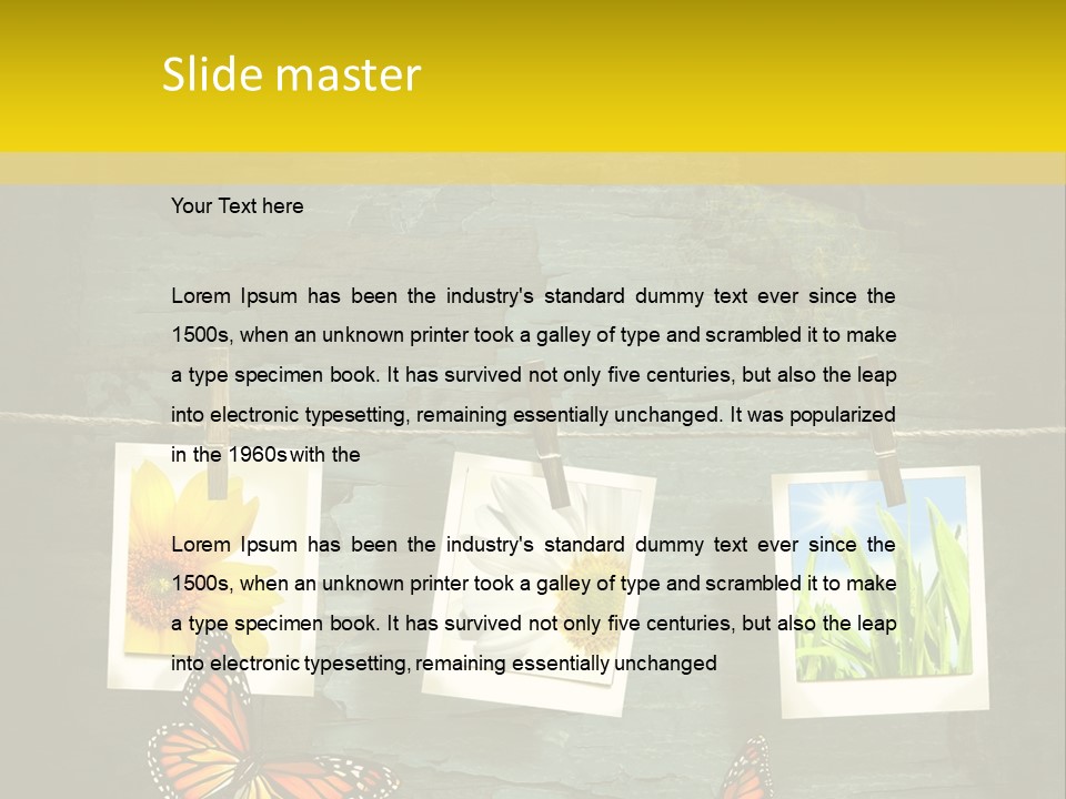 Rope Attach Grunge PowerPoint Template