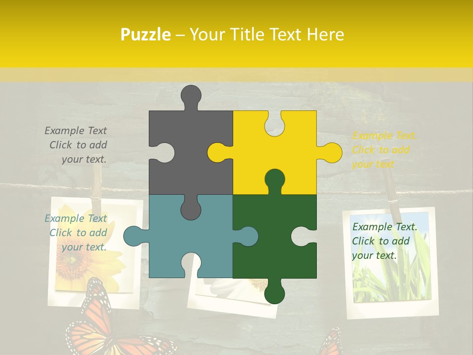 Rope Attach Grunge PowerPoint Template