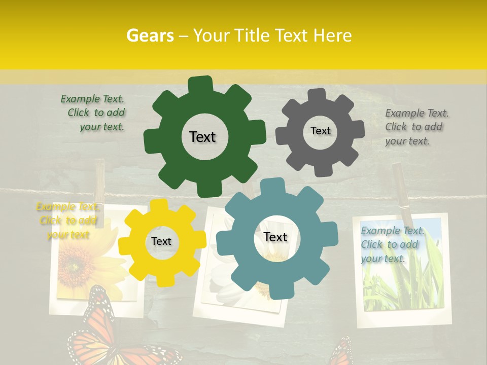 Rope Attach Grunge PowerPoint Template