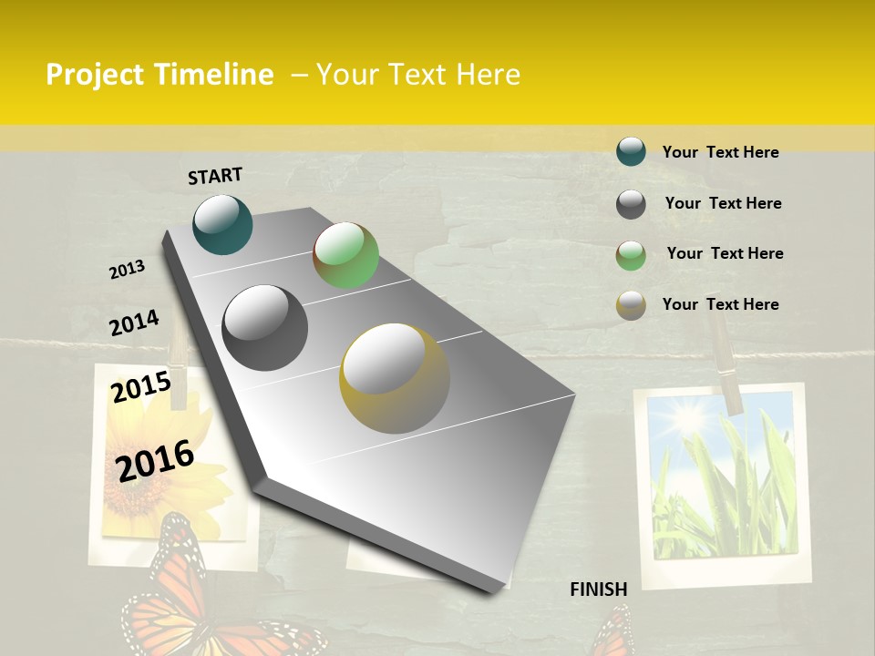 Rope Attach Grunge PowerPoint Template