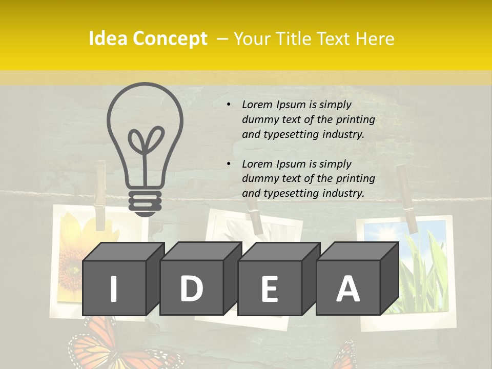 Rope Attach Grunge PowerPoint Template